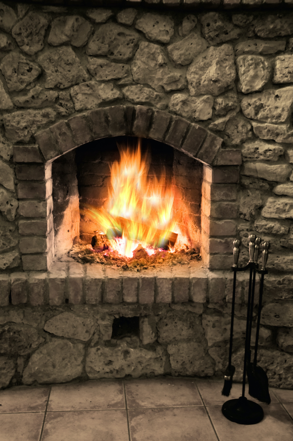 The fireplace Stone Fireplace